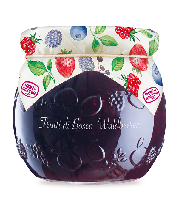 CONFETTURA FRUTTI DI BOSCO 55% FRUTTA EDEL VASO VETRO 
MENZ & GASSER GR 620