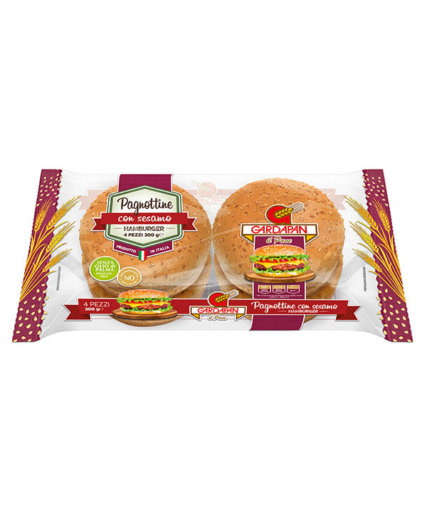 PANINO BURGER DIAM. 11 CON SESAMO COTTO GR 75 GARDAPAN PZ 4