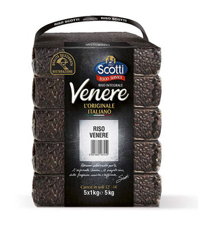 RISO NERO VENERE INTEGRALE PZ 5X1 SOTTOVUOTO SCOTTI KG 5