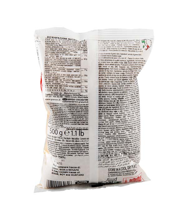 PASTA GRANORO SEMOLA SEMI DI MELA 84 GR 500