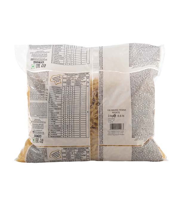 PASTA GRANORO SEMOLA MEZZE PENNE RIGATE 106 KG 3