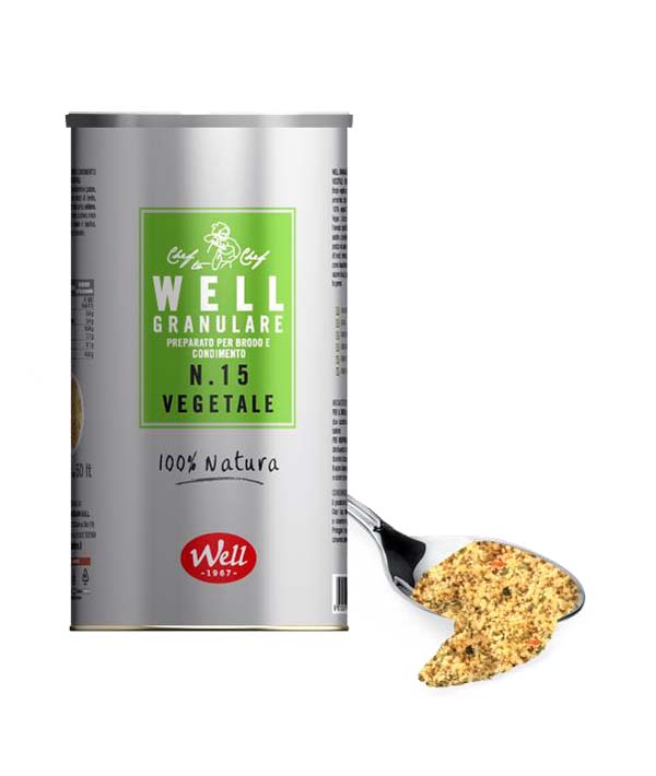 PREPARATO PER BRODO VEGETALE N. 15 SENZA GLUTINE SENZA 
GLUTAMMATO WELL KG 1