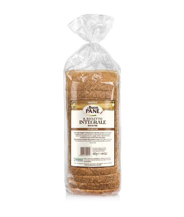 PAN BAULETTO INTEGRALE AFFETTATO BUON PANE GR 400