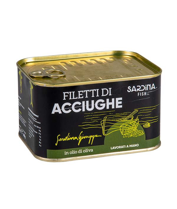 FILETTI DI ACCIUGHE IN OLIO DI OLIVA LATTA GR 720