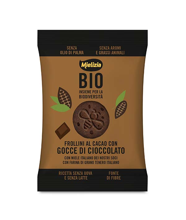 BISCOTTI FROLLINI CACAO CON GOCCE DI CIOCCOLATO GR 16 
MIELIZIA PZ 100