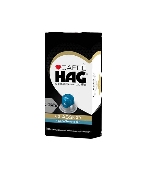 CAPSULE NESPRESSO DECAFFEINATO HAG PZ 10