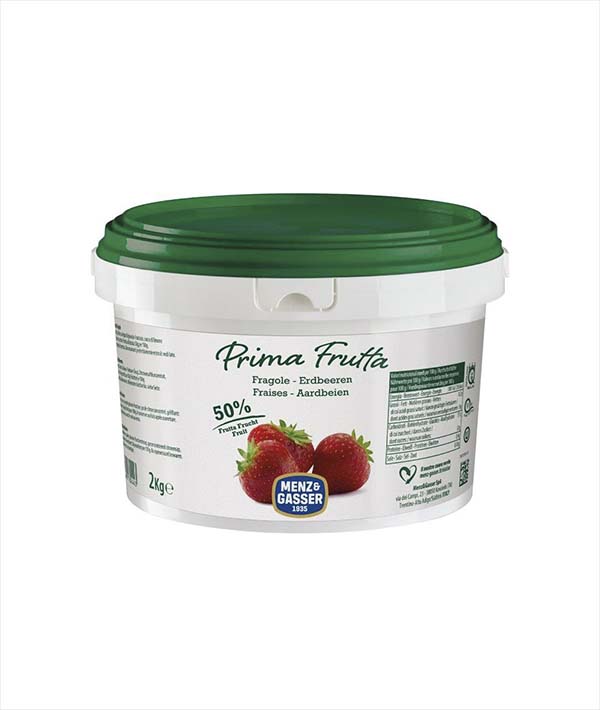 CONFETTURA EXTRA FRAGOLA CON PEZZI PRIMA FRUTTA MENZ & GASSER 
KG 2