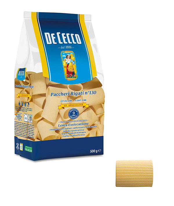 PASTA DE CECCO SEMOLA SPECIALITA' 130 PACCHERI RIGATI GR 500