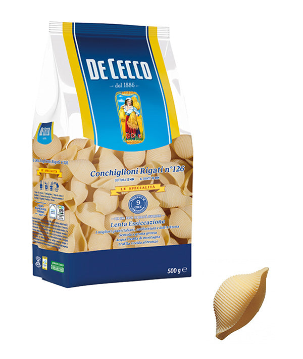 PASTA DE CECCO SEMOLA SPECIALITA' 126 CONCHIGLIONI RIGATI GR 500