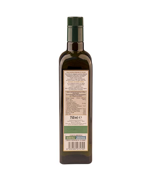 OLIO E.V.O. BOTTIGLIA QUADRA TAPPO ANTIRABBOCCO VALDORA ML 750