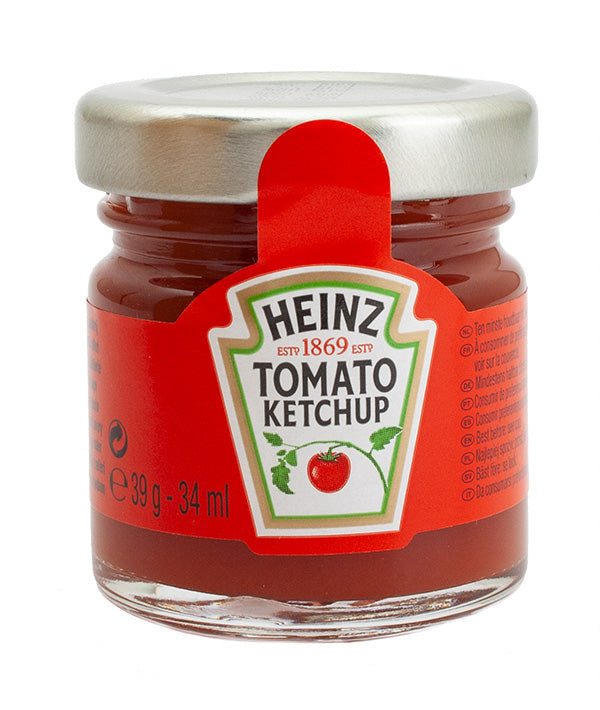 KETCHUP MONODOSE MINI JAR GR 39 VASO VETRO HEINZ PZ 80