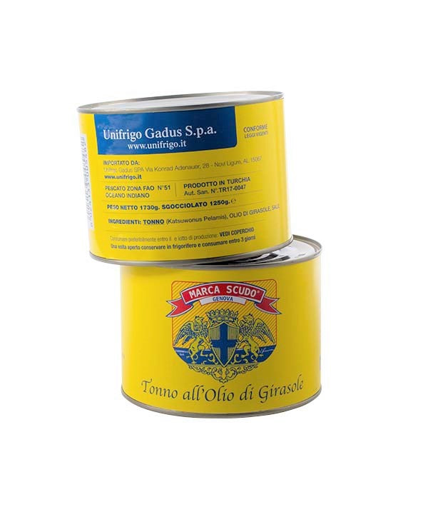 TONNO SKIPJACK IN OLIO DI GIRASOLE LATTA KG 1,73