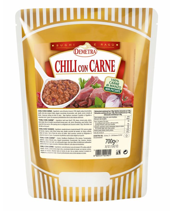 CHILI CON CARNE BUSTA DEMETRA GR 700