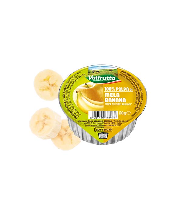 POLPA FRUTTA MELA/BANANA GR 100 VALFRUTTA PZ 60