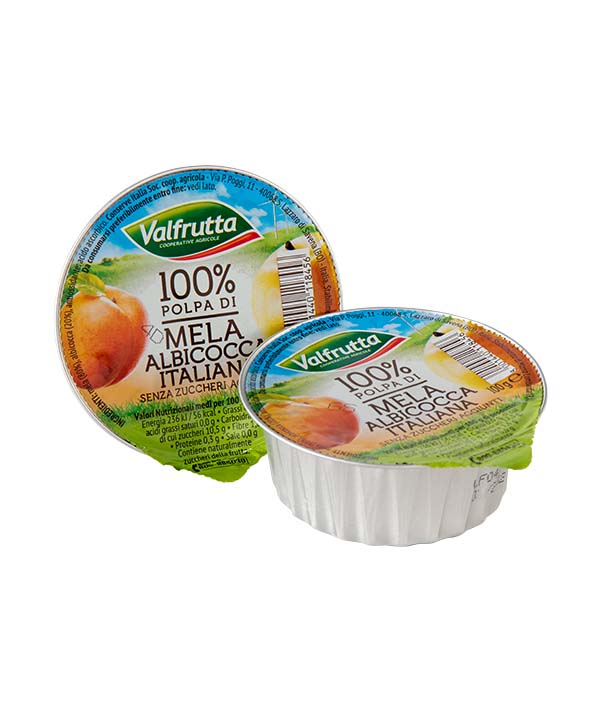 POLPA FRUTTA MELA/ALBICOCCA GR 100 VALFRUTTA PZ 60