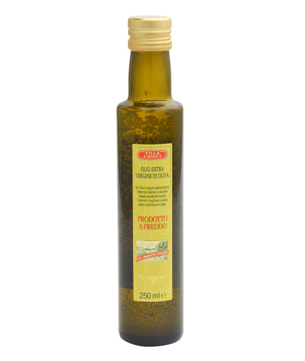 OLIO E.V.O.100% ITALIA BOTTIGLIA TONDA TAPPO ANTIRABBOCCO VILLA CHIECI ML 250