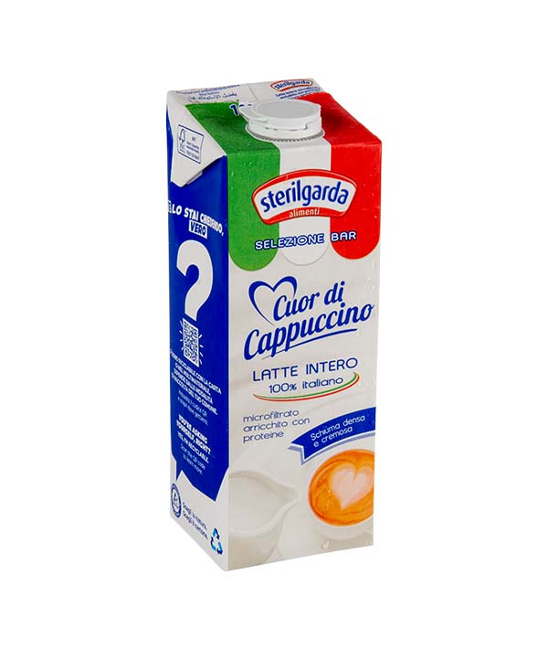 LATTE INTERO MICROFILTRATO 100% ITALIANO CUOR DI CAPPUCCINO LT 1