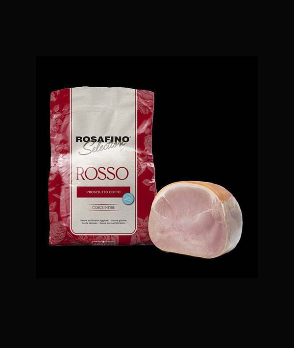 PROSCIUTTO COTTO COMAL ROSAFINO ROSSO SENZAPOLIFOSFATI KG 8