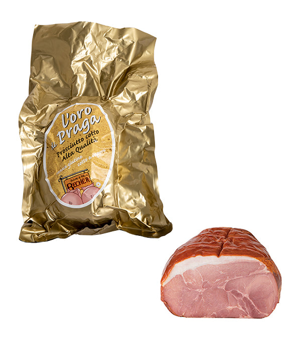 PROSCIUTTO COTTO ORO DI PRAGA A META' SENZA POLIFOSFATI 
BECHER KG 3,5