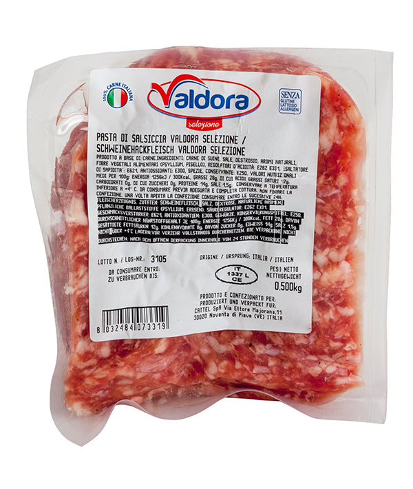 PASTA DI SALSICCIA ITALIANA SOTTOVUOTO VALDORA SELEZIONE GR 500