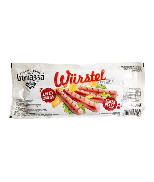 WÜRSTEL DI PURO SUINO BONAZZA PZ 3 GR 250