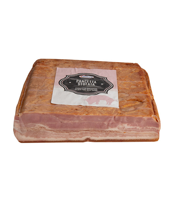 PANCETTA STUFATA A META' SOTTOVUOTO VALDORA KG 2,4