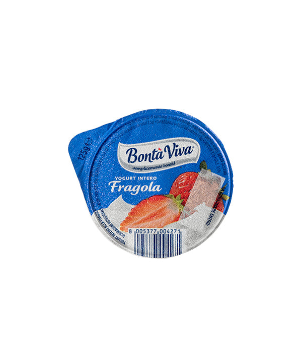 YOGURT INTERO FRAGOLA BONTÀ VIVA GR 125