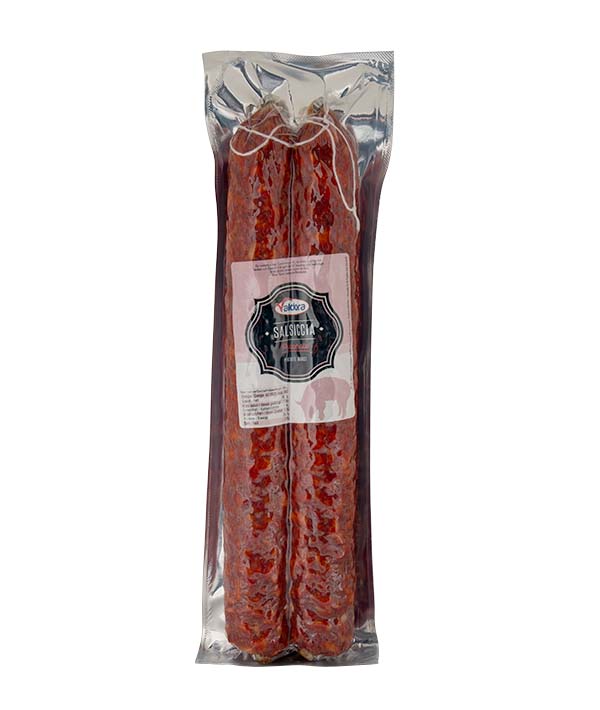 SALSICCIA PICCANTE LUNGA CON PELLE PZ 2 SOTTOVUOTO VALDORA KG 1