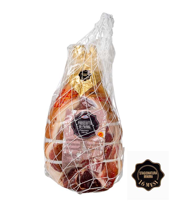 PROSCIUTTO DI PARMA SENZA OSSO PELATO PERA 16 MESI VALDORA KG 7,8