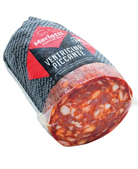 SALAME PICCANTE TIPO VENTRICINA MERLOTTI A META' 
SOTTOVUOTO KG 1,25