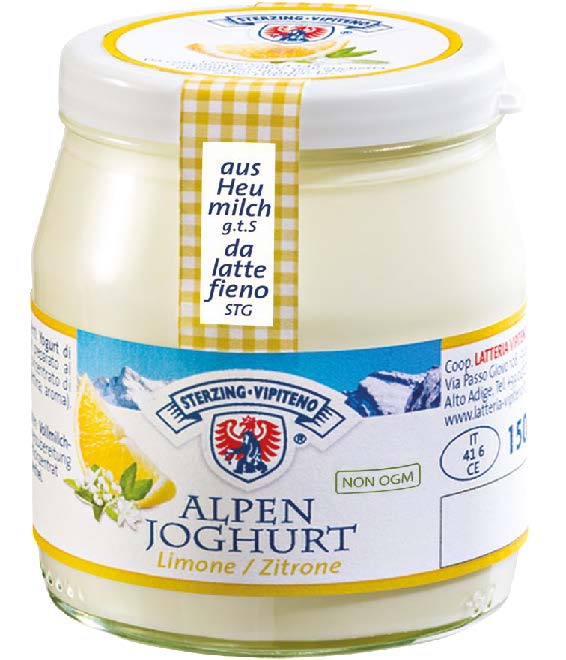 YOGURT ALPEN LIMONE VASO VETRO VIPITENO GR 150