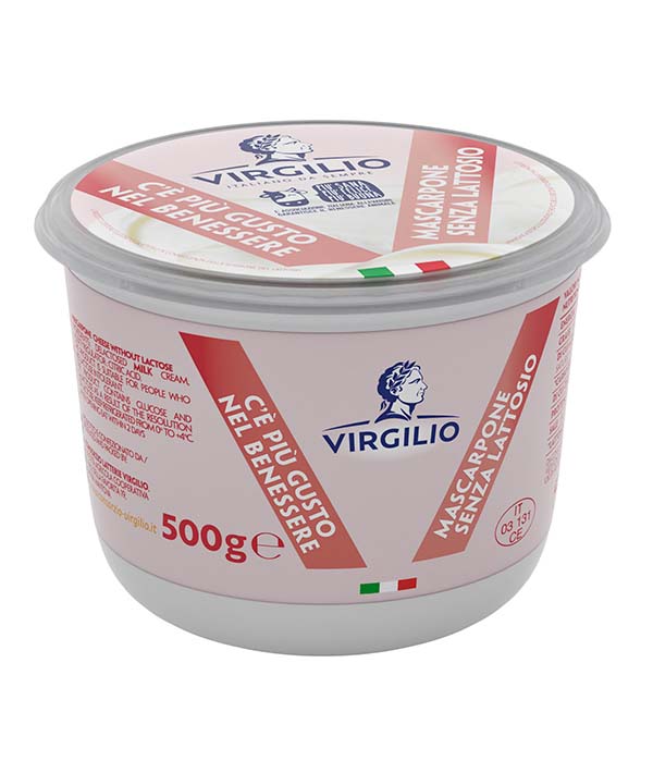 FORMAGGIO MASCARPONE 41% SENZA LATTOSIO  100% ITALIANO
VIRGILIO GR 500