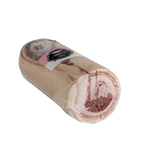 PANCETTA ARROTOLATA SENZA COTENNA A META' SOTTOVUOTO 
VALDORA KG 1,8