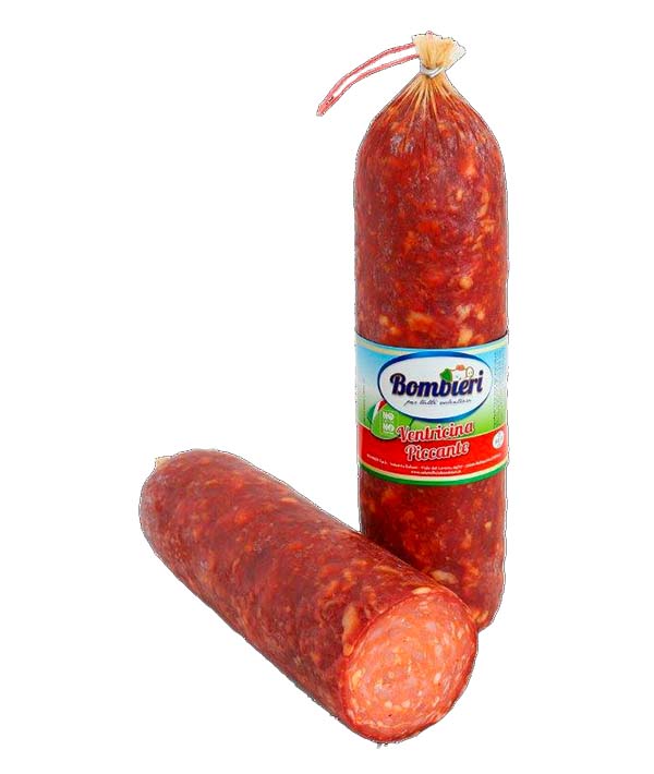 SALAME PICCANTE TIPO VENTRICINA A META' SOTTOVUOTO BOMBIERI KG 1,5