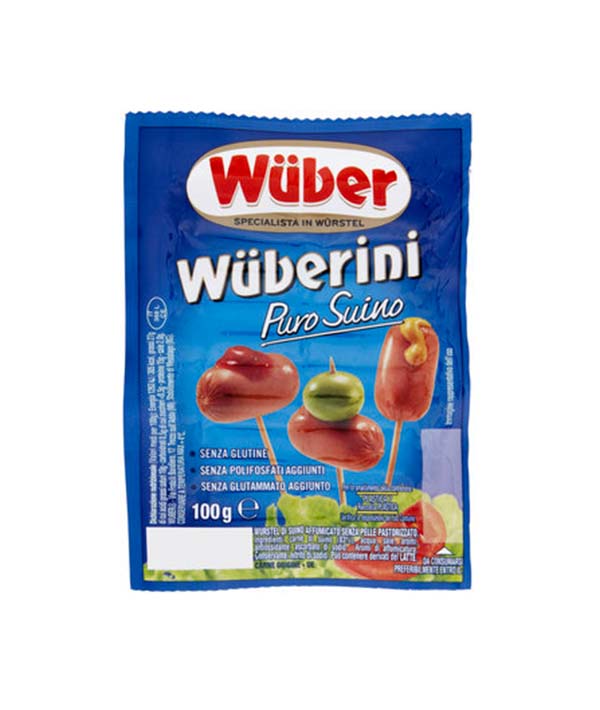 WÜRSTEL WUBERINI DI PURO SUINO PZ 10/12 GR 100