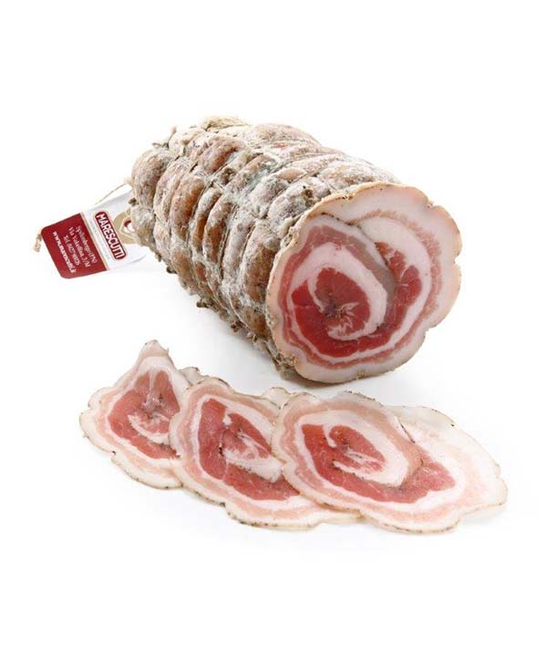 PANCETTA ARROTOLATA SENZA COTENNA A META' MARESCUTTI KG 1,5