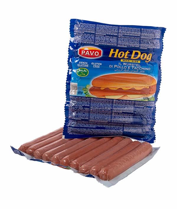 WÜRSTEL DI POLLO E TACCHINO HOT DOG PAVO GR 100 PZ 10