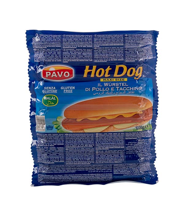 WÜRSTEL DI POLLO E TACCHINO HOT DOG PAVO GR 100 PZ 10