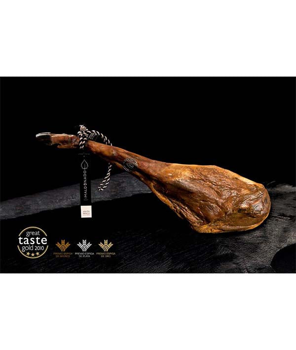 JAMON IBERICO BELLOTA 100% 36 MESI CON OSSO MALDONADO KG 8