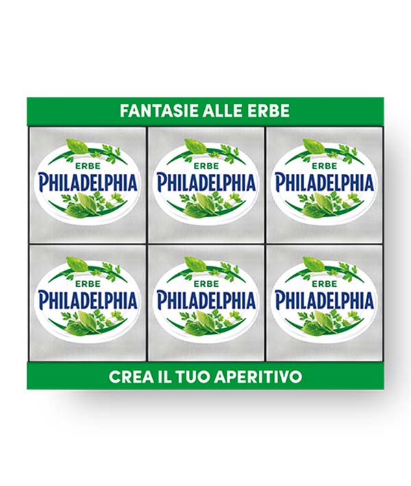 FORMAGGIO PHILADELPHIA ALLE ERBETTE PZ 6X25 GR 150