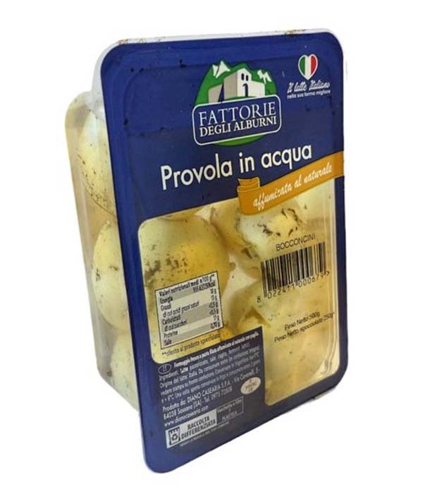 MOZZARELLA AFFUMICATA AL NATURALE IN ACQUA 100% ITALIANA 
PZ 5X50 GR 250