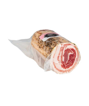 PANCETTA ARROTOLATA SENZA COTENNA AL PEPE A META' SOTTOVUOTO VALDORA KG 1,8
