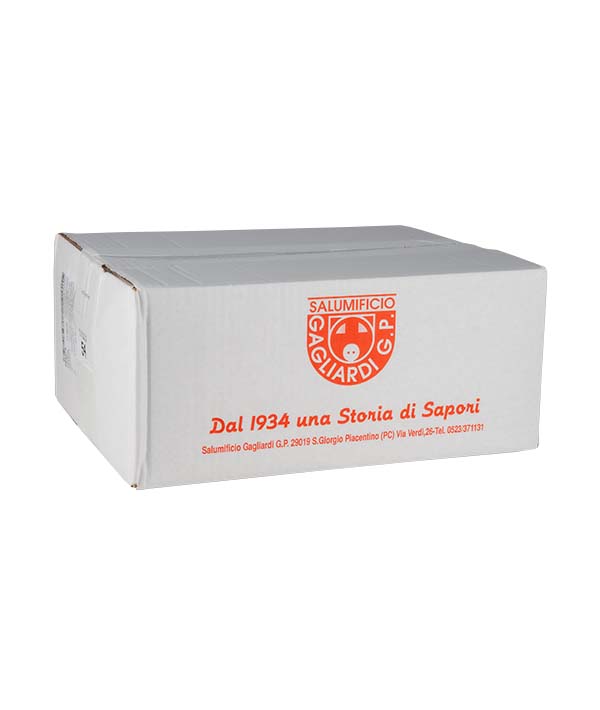 PANCETTA ARROTOLATA SENZA COTENNA AL PEPE A META' SOTTOVUOTO VALDORA KG 1,8