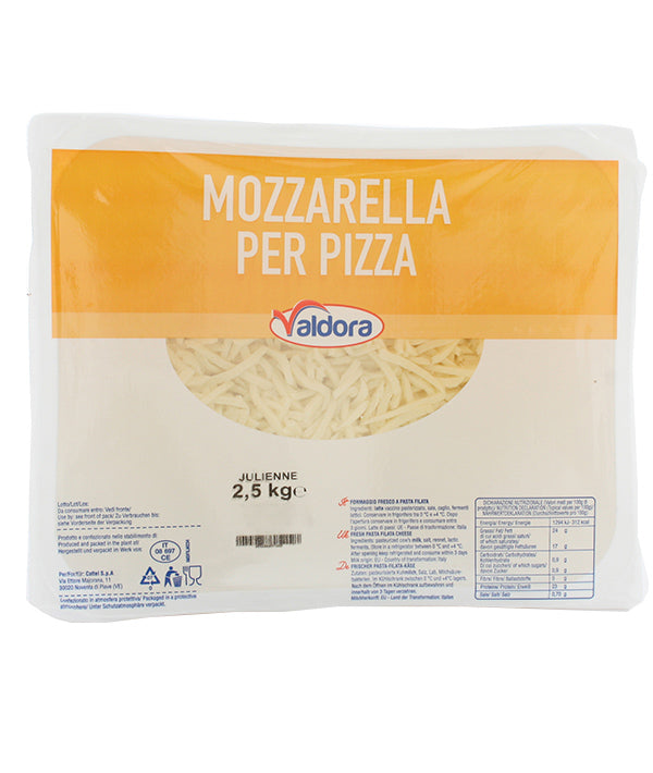 MOZZARELLA JULIENNE VASCHETTA (PEZZO) VALDORA KG 2,5