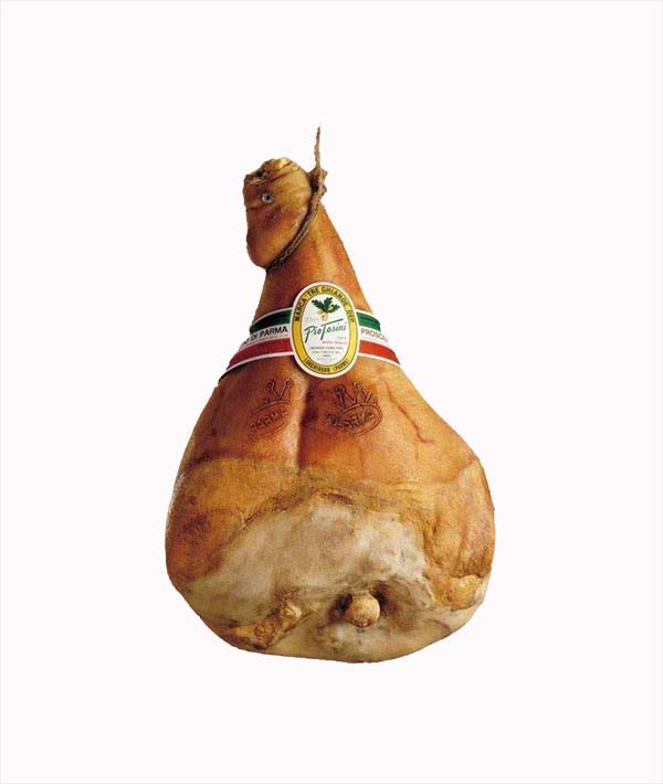 PROSCIUTTO DI PARMA CON OSSO 22/24 MESI PIO TOSINI 
"TRE GHIANDE" KG 10,5