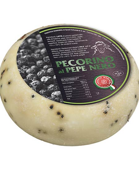 PECORINO AL PEPE NERO STAGIONATO 30 GG FORMA KG 1,2