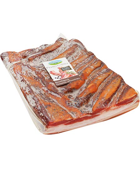 PANCETTA SPECK AFFUMICATA SOTTOVUOTO A META' PRAMSTRAHLER KG 1,5