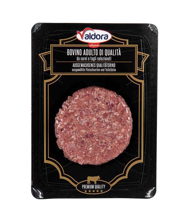 HAMBURGER DI BOVINO ADULTO SKIN DIAM. 12 VALDORA SELEZIONE GR 150