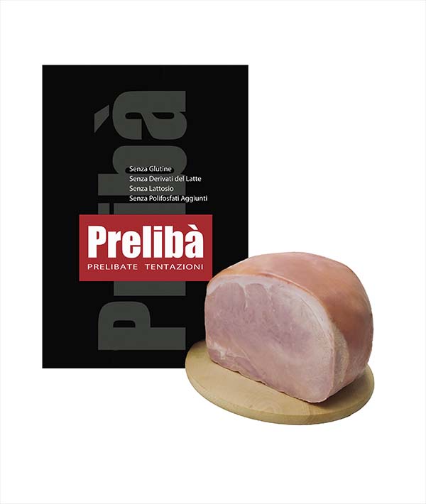 PROSCIUTTO COTTO PRELIBA' SENZA POLIFOSFATI A META' COMAL KG 4