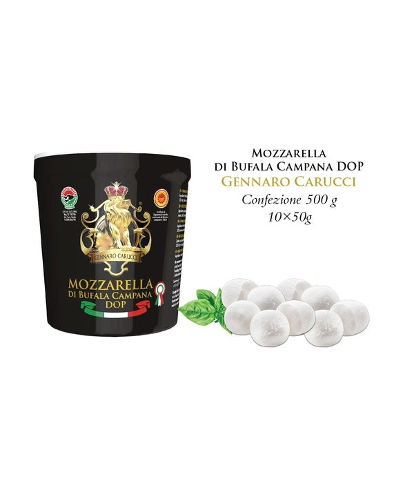 MOZZARELLA BUFALA CAMPANA DOP BICCHIERE PZ 10X50 CARUCCI GR 500